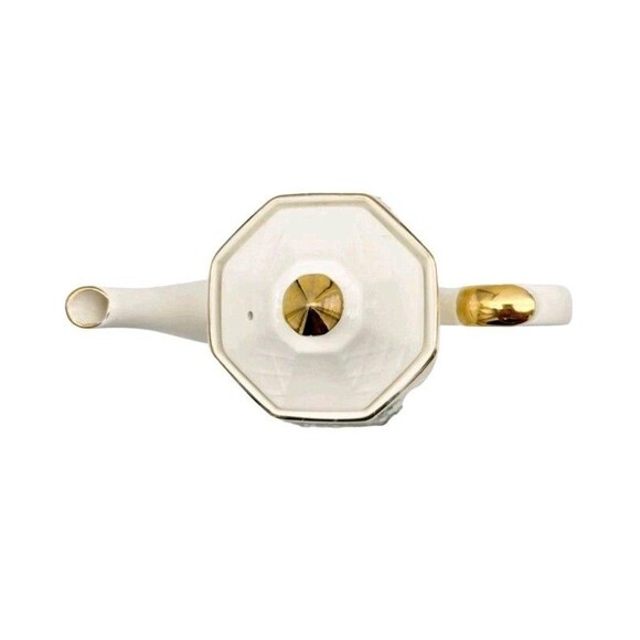 Vintage Christmas Ceramic Teapot, All The Trimmings, Earthen, Japan - Picture 7 of 8